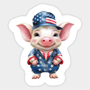 Patriot Farm Pig Sticker